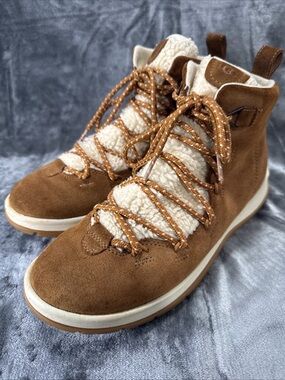 UGG Lakesider Heritage Mid Boot Women’s Size 10 Chestnut Suede Sherpa Lined